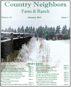 Country Neighbors for Winter 2013