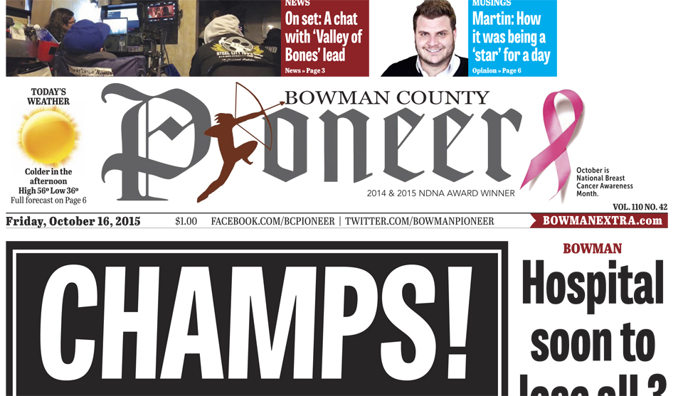 The Pioneer E Edition for 10-16-15