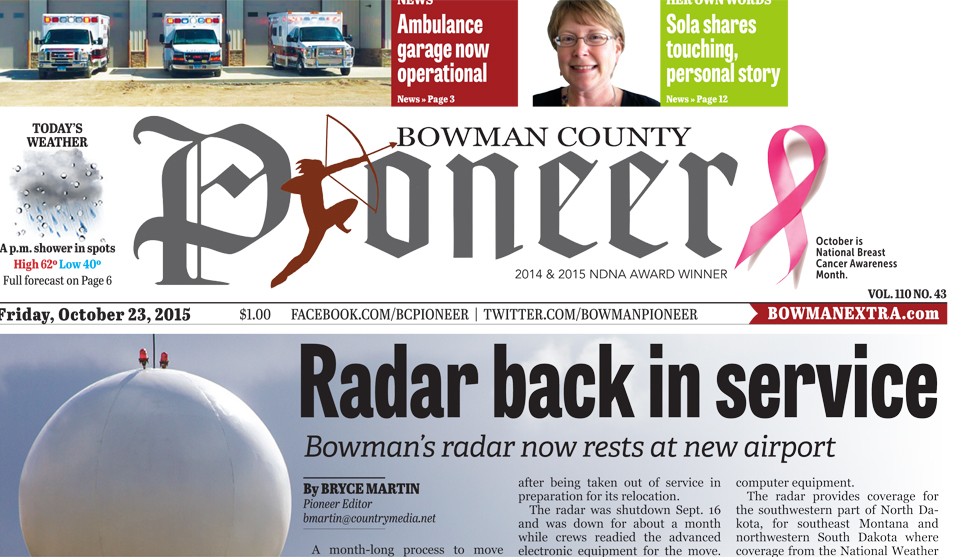 The Pioneer E Edition for 10-23-15
