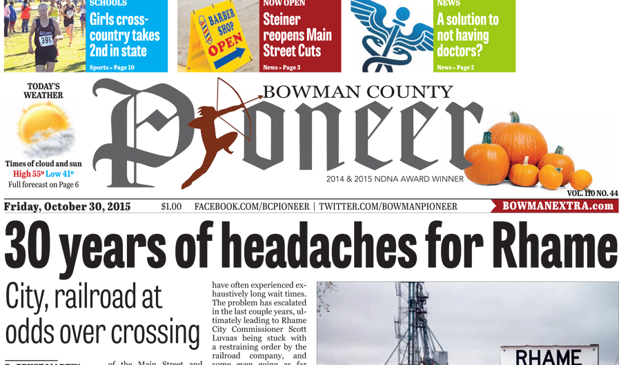 The Pioneer E Edition for 10-30-15