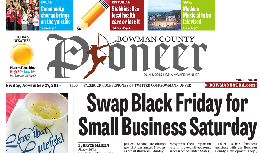 The Pioneer E Edition for 11-27-15