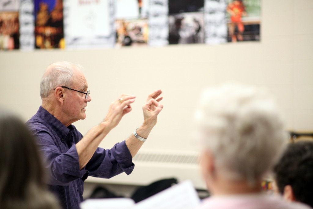 Ron Bowman directing the Bowman Community Chorus. (Pioneer File Photo)