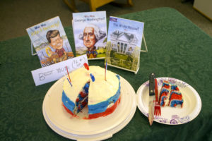 A winner from Tuesday’s second annual Bowman Regional Public Library Edible Book Fest — Peyton Peterson’s marbled cake won Best Youth Entry for children 12 years and older. (Pioneer Photo by Bryce Martin)