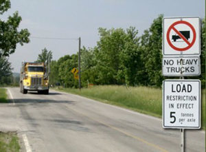 Several load restrictions lifted