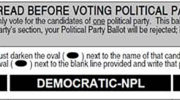 State reminds electors to vote in 1 column of political party