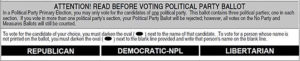 State reminds electors to vote in 1 column of political party